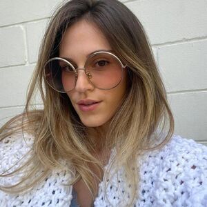 NEW Dior EVERDIOR R1U D0F1 Rose Gold Gradient Brown Unisex Metal Round Sunglasse